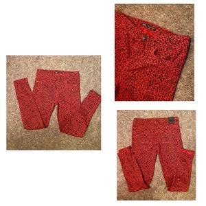 Zara Women’s Animal Print Mid Rise Skinny Jeans Size 4